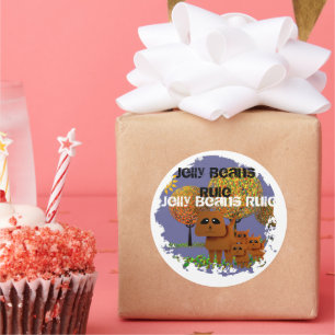 Jelly Beans Rule Classic Round Sticker