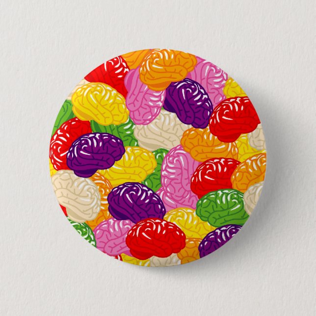 Jelly Brains 6 Cm Round Badge (Front)