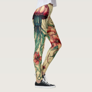 jelly fish  designed leggings