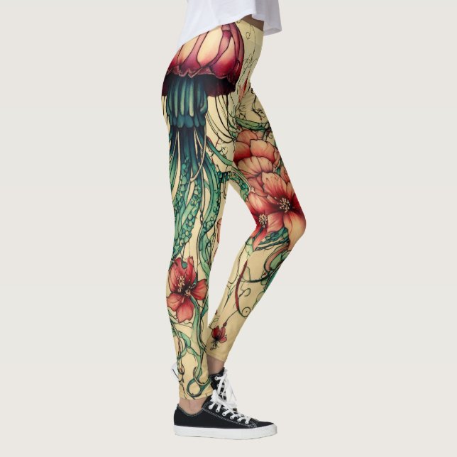 jelly fish  designed leggings (Right)