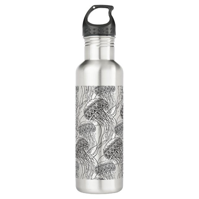 Jelly Fish Doodle 710 Ml Water Bottle (Front)