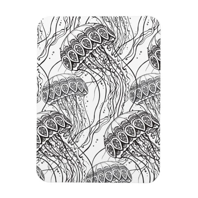 Jelly Fish Doodle Magnet (Vertical)