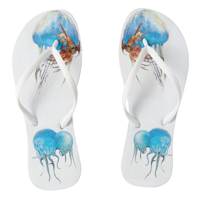 Jelly Fish Fun Flip-Flops Jandals (Footbed)