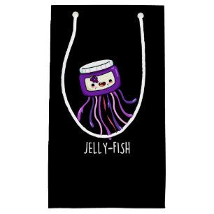 Jelly-fish Funny Jelly Jar Pun Dark BG Small Gift Bag