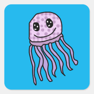 Jelly Fish Square Sticker