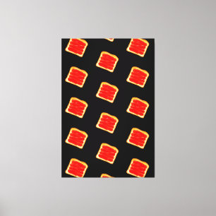 Jelly Jam Toasts Breakfast Lovers Toasted Bread Canvas Print