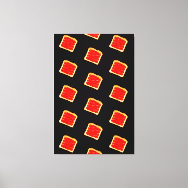 Jelly Jam Toasts Breakfast Lovers Toasted Bread Canvas Print (Front)