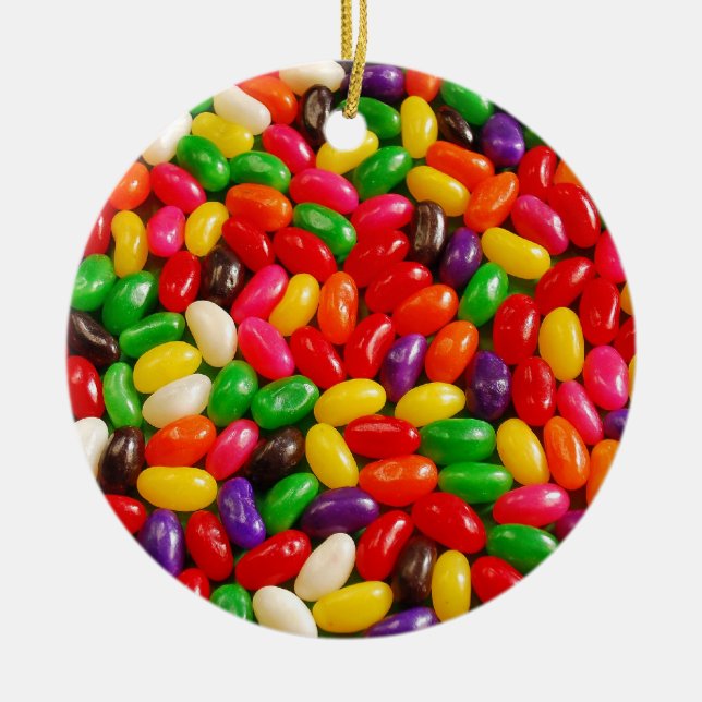 Jellybean candy christmas ornament (Front)