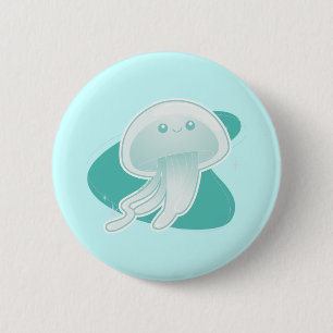 Jellyfish 6 Cm Round Badge