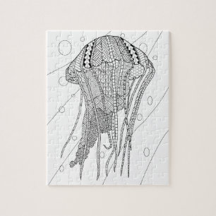 Jellyfish Adult Colouring Puzzle