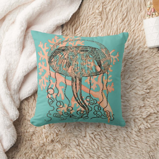 Jellyfish and Coral Cushion (Blanket)
