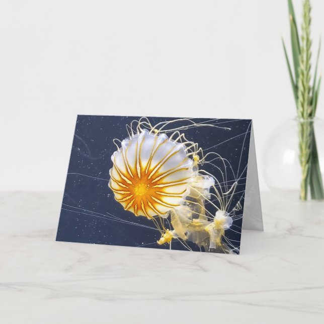 Jellyfish Aquarium Sealife All Occasion Blank Thank You Card (Front)