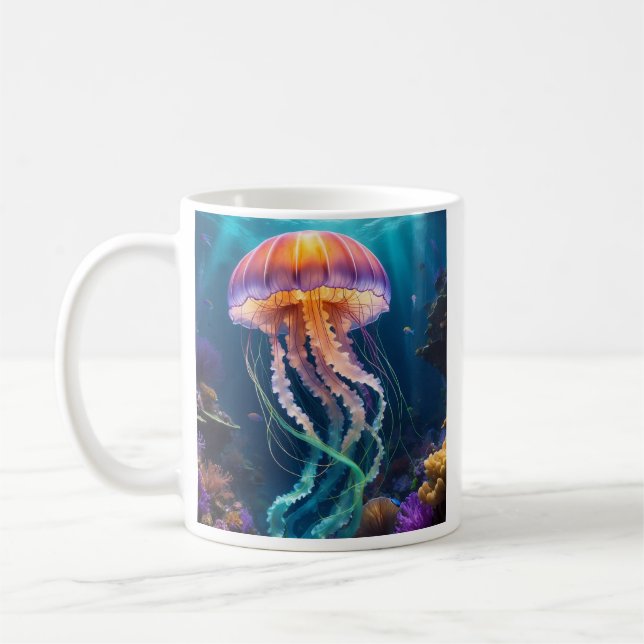 Jellyfish art Mug (Left)