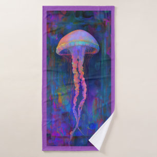 Jellyfish Artwork Beach Towel