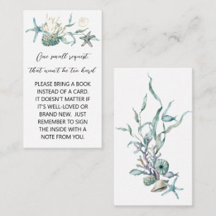 Jellyfish Baby Shower Book Request Enclosure Card