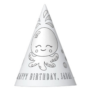 Jellyfish Birthday Party -Colour Your Own Party Ha Hat