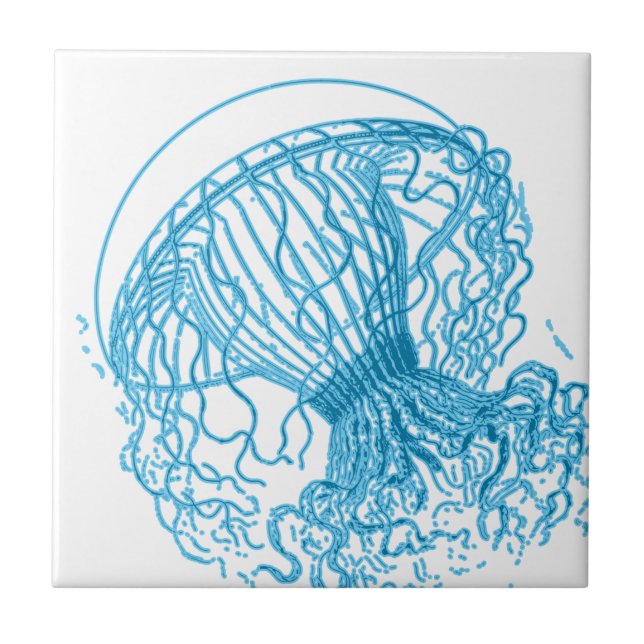Jellyfish Blue Tile (Front)