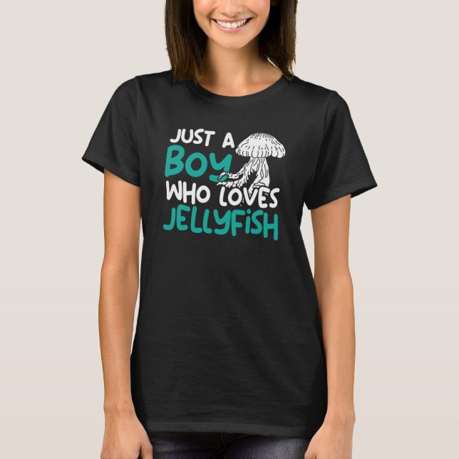 Jellyfish Boy Jelly Fish Aquarium Marine Biology J T-Shirt (Front)
