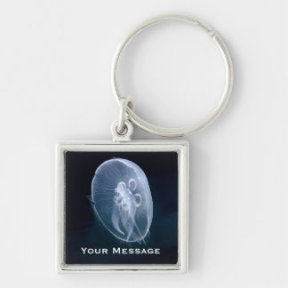 Jellyfish Bright Blue Luggage & Laptop Tag Key Ring