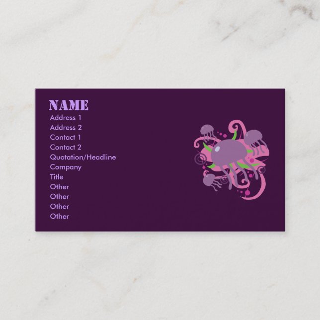 Jellyfish Business Card (Front)
