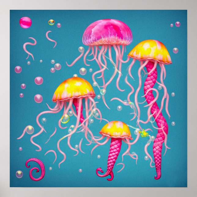 Jellyfish- Canvas Art Print (Front)