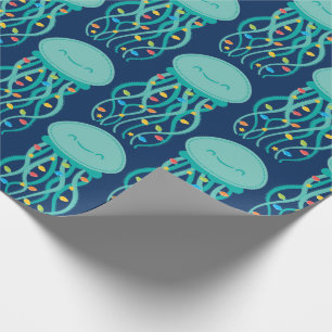 Jellyfish Christmas Large Print Wrapping Paper