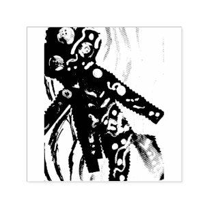 Jellyfish colourful summer self-inking stamp