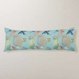Jellyfish Coral And Fish Body Cushion