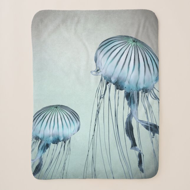 Jellyfish Dance Sherpa Blanket (Front)