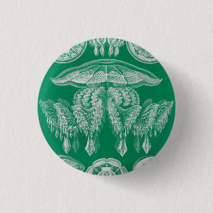 Jellyfish, Discomedusae by Ernst Haeckel 3 Cm Round Badge