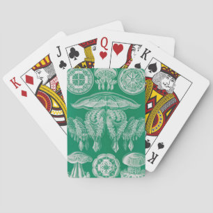 Jellyfish, Discomedusae by Ernst Haeckel Playing Cards