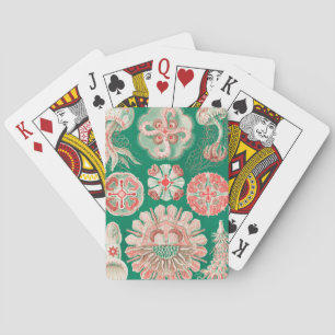 Jellyfish, Discomedusae by Ernst Haeckel Playing Cards