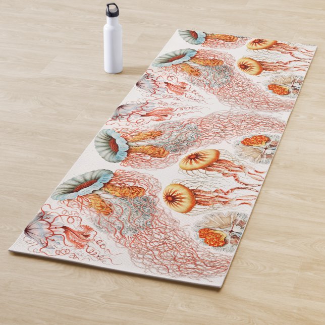 Jellyfish, Discomedusae by Ernst Haeckel Yoga Mat (In Situ)