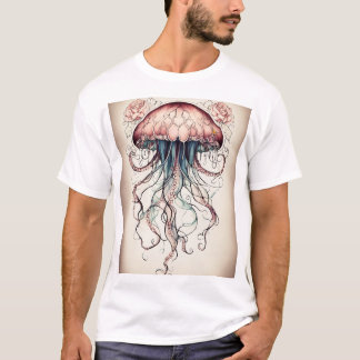 Jellyfish Dreams: Ocean's Gentle Glider" T-Shirt