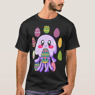 Jellyfish Egg Hunting Easter Day Cute Animal Boys  T-Shirt