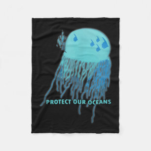 Jellyfish Environmental Protection, Climate Protec Fleece Blanket