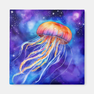 Jellyfish in the Ocean abstract Magnet
