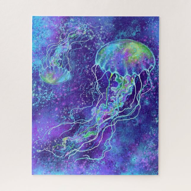 Jellyfish Jigsaw Puzzle Painting (Vertical)