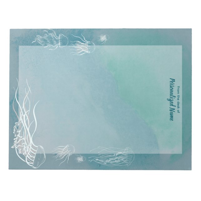 Jellyfish Jive Unlined  Notepad (Front)