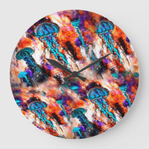 Jellyfish Jump Electric Large Clock