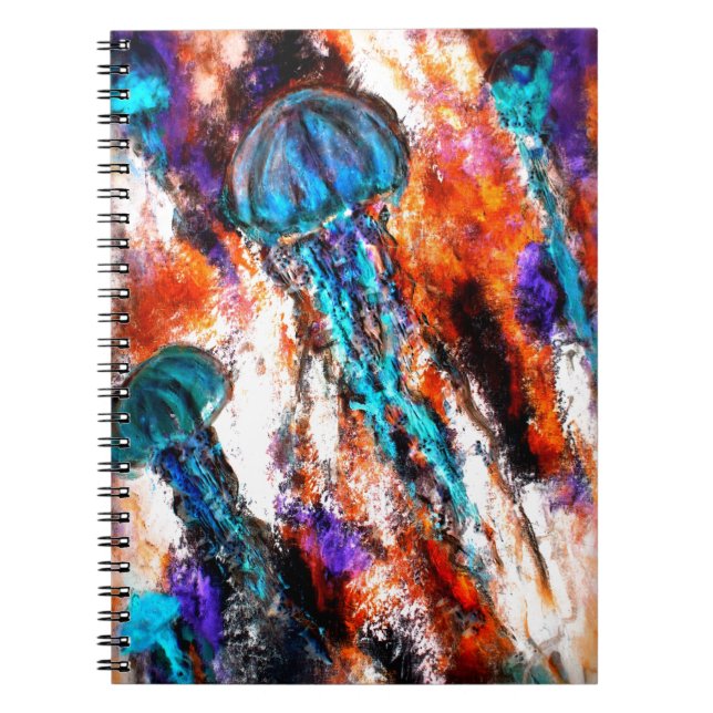 Jellyfish Jump Electric Spiral Notebook (Front)