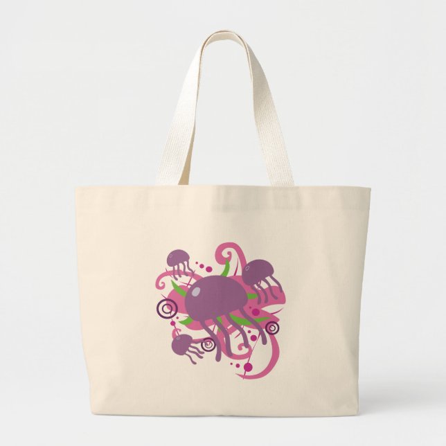 Jellyfish Large Tote Bag (Front)