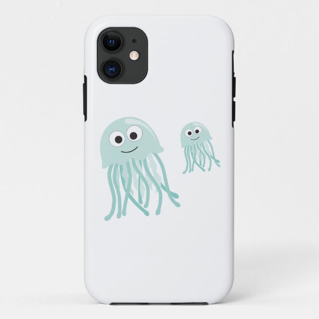 jellyfish mama and baby Case-Mate iPhone case (Back)