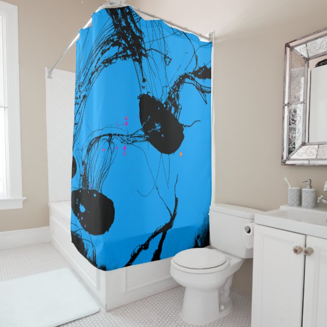 Jellyfish - Marine Animals Shower Curtain (In Situ)