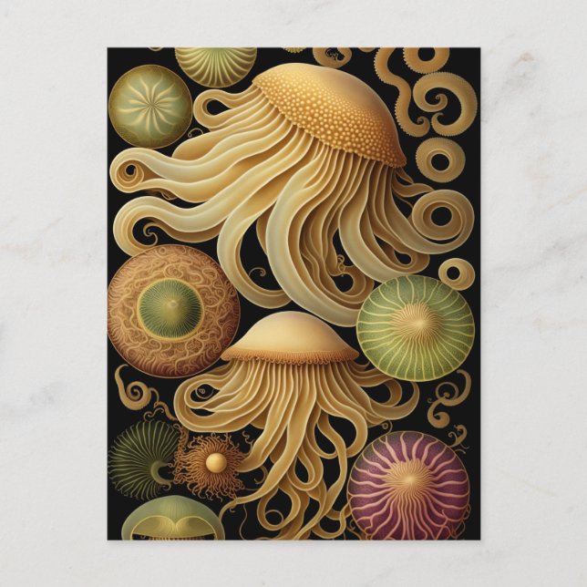 Jellyfish | Modern Haeckel  Postcard (Front)