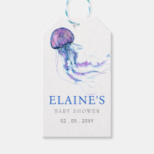 Jellyfish Ocean Beach Under The Sea Baby Shower Gift Tags