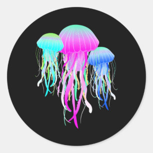Jellyfish Ocean Decor Jelly Fish Sea Animals Classic Round Sticker