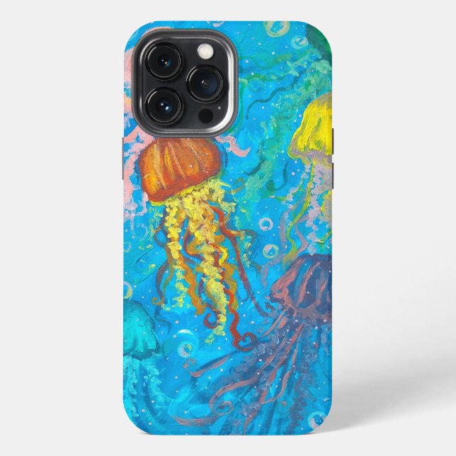 jellyfish, ocean, sea iPhone case (Back)