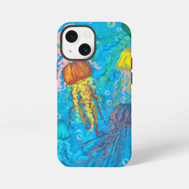 jellyfish, ocean, sea iPhone case (Back)