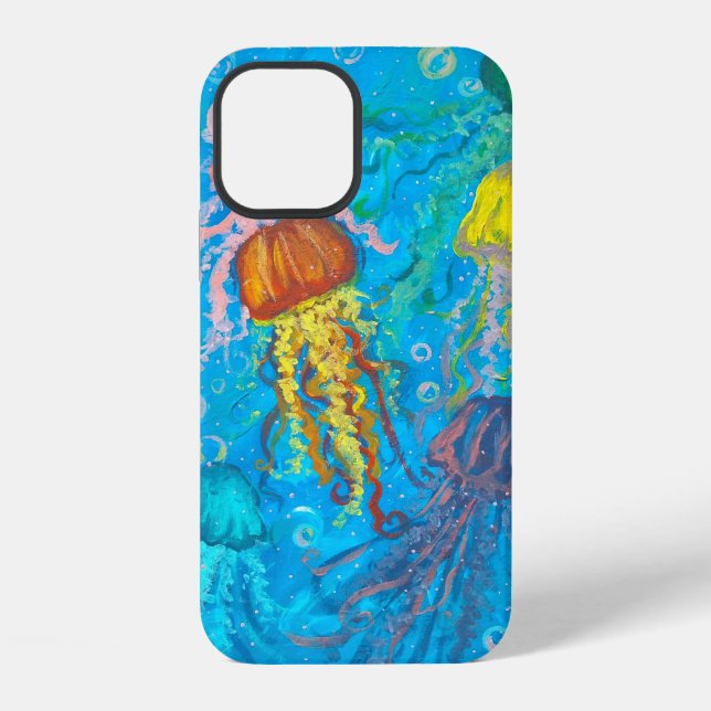 jellyfish, ocean, sea iPhone case (Back)